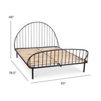 New Heights McPhee Black Iron Spindle Platform Bed