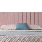 Mid-century Modern Tufted Pink Platform Bed
