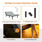 ESHINE Adjustable Bed Frame, with Massage
