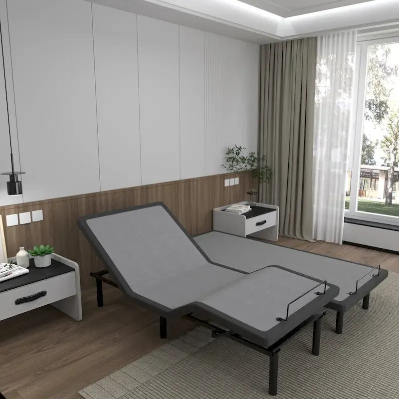 ESHINE Adjustable Bed Frame, with Massage