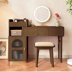 JASIWAY Vanity Set Makeup Table with 3 Drawers, Wood