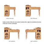 JASIWAY Vanity Set Makeup Table with 3 Drawers, Wood