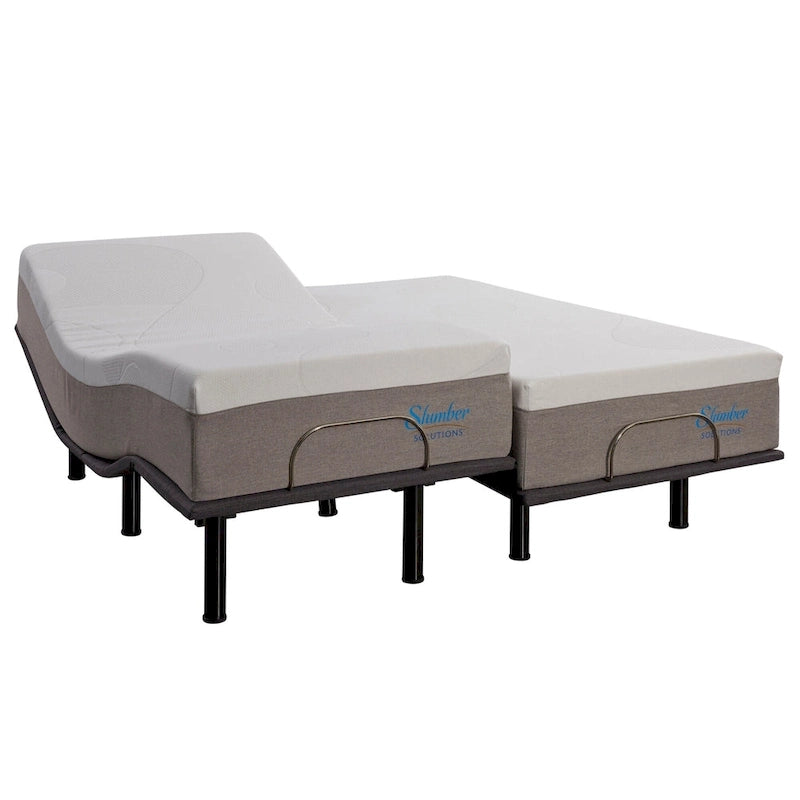 Slumber Solutions 12-inch Gel Mattress Adjustable Set