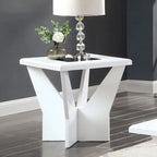 Ameena Contemporary 22-inch Glass Top End Table by Furniture of America