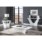 Ameena Contemporary 22-inch Glass Top End Table by Furniture of America