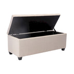 Porthos Home Ved Storage Bench, Flip Top, Fabric Upholstery