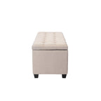 Porthos Home Ved Storage Bench, Flip Top, Fabric Upholstery