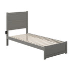 NoHo Twin Extra Long Bed with Footboard in Grey