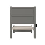 NoHo Twin Extra Long Bed with Footboard in Grey