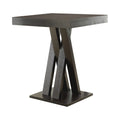 Camille Cappuccino Double X Base Square Bar Table