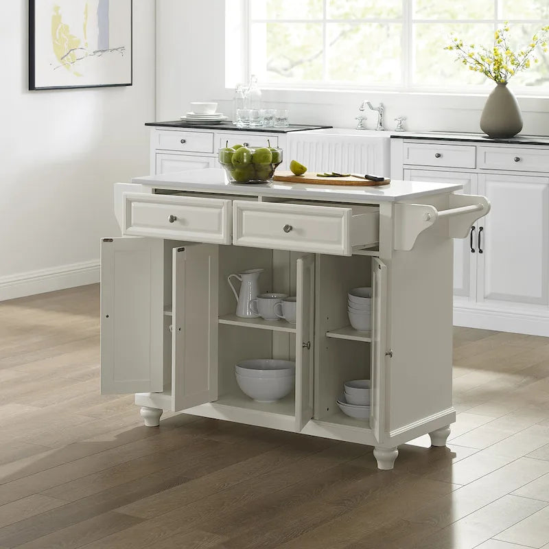 Crosley Cambridge Granite Top Full Size Kitchen Island/Cart - 51.5 W x 18 D x 36 H