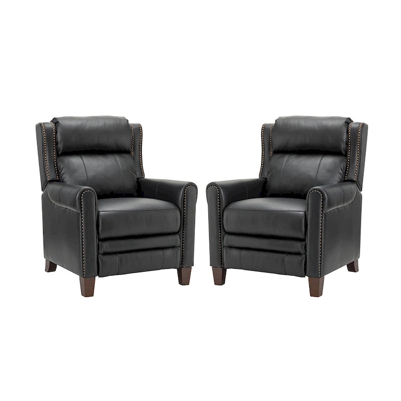 Felisa 32.48 Wide Genuine Leather Manual Recline Set of 2
