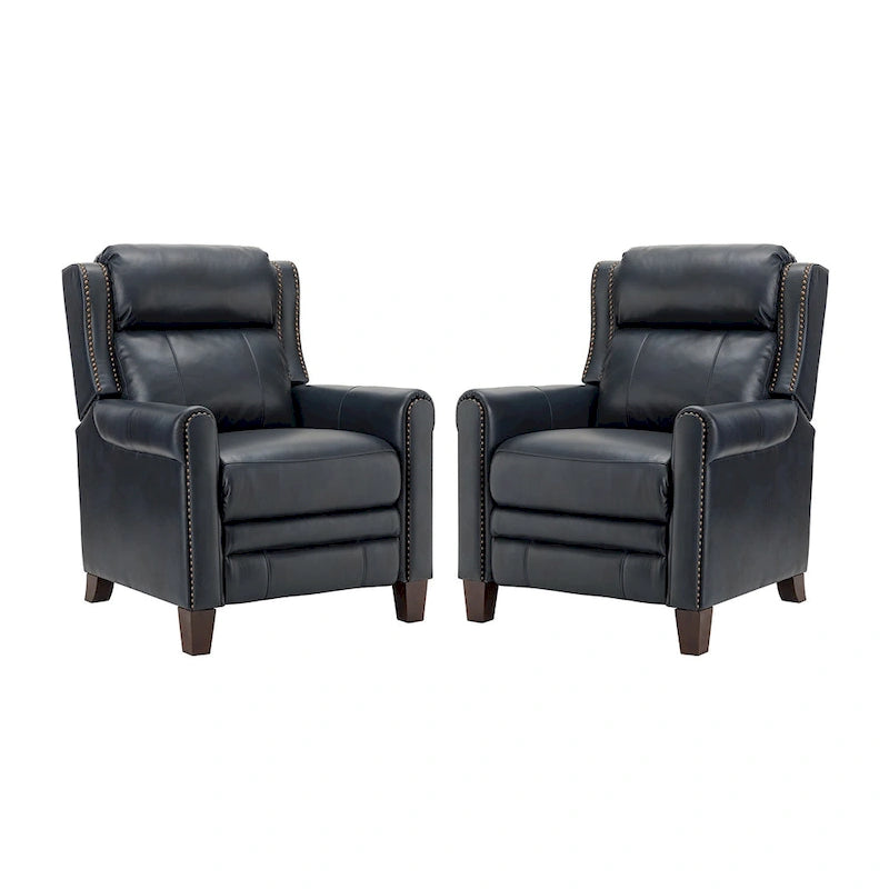 Felisa 32.48 Wide Genuine Leather Manual Recline Set of 2