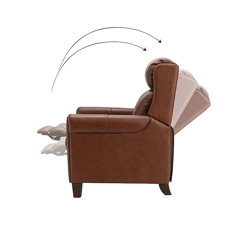 Felisa 32.48 Wide Genuine Leather Manual Recline Set of 2
