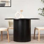 Round Fluted Pedestal Dining Table
