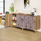 Modern Buffet Sideboard Cabinet with Storage for Dining Room (Set of 2)