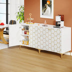 Modern Buffet Sideboard Cabinet with Storage for Dining Room (Set of 2)