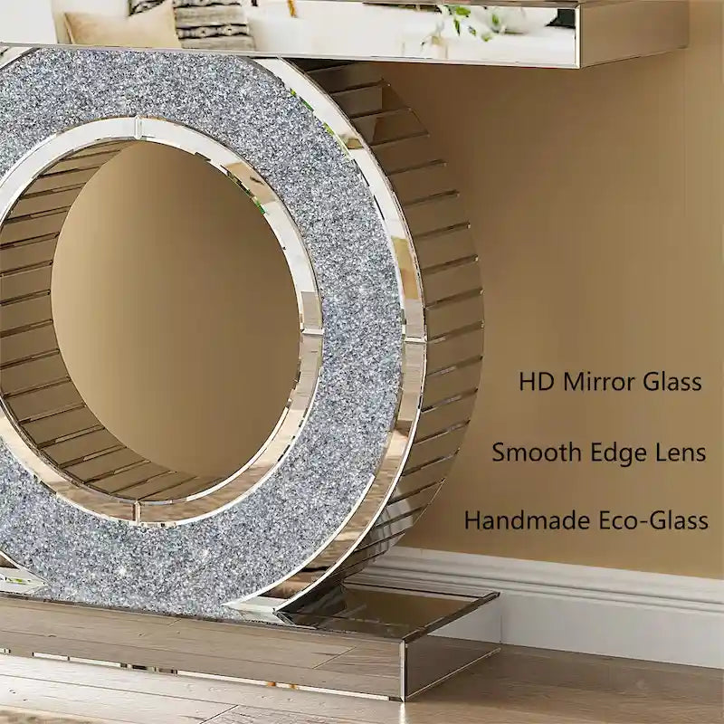 Glam Entry Console Table Mirror Accent Table