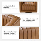 Esteban Modern Leather Upholstered Swivel Barrel Chair by HULALA HOME