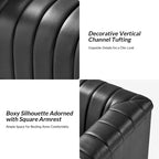 Esteban Modern Leather Upholstered Swivel Barrel Chair by HULALA HOME