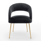 SEYNAR Mid Century Modern Velvet Upolstered Open-Back Dining Chair Set of 4