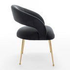 SEYNAR Mid Century Modern Velvet Upolstered Open-Back Dining Chair Set of 4