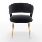 SEYNAR Mid Century Modern Velvet Upolstered Open-Back Dining Chair Set of 4