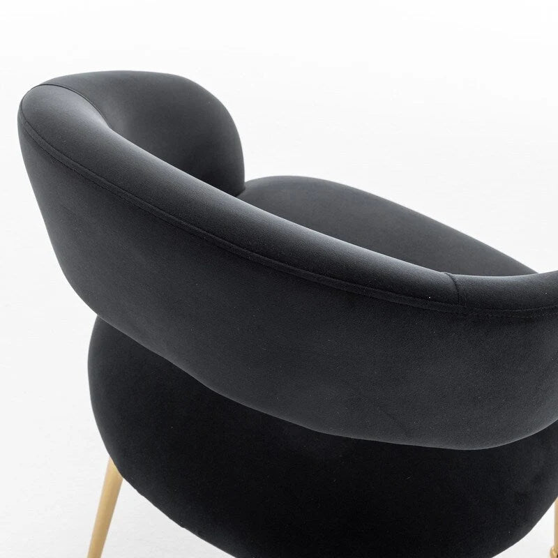 SEYNAR Mid Century Modern Velvet Upolstered Open-Back Dining Chair Set of 4