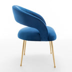 SEYNAR Mid Century Modern Velvet Upolstered Open-Back Dining Chair Set of 4