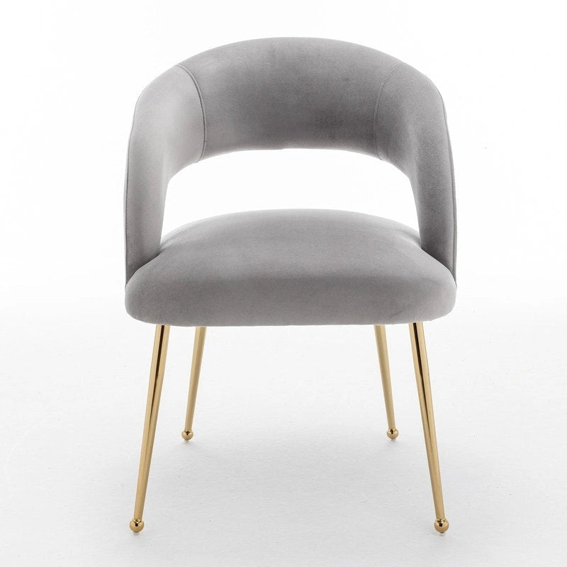 SEYNAR Mid Century Modern Velvet Upolstered Open-Back Dining Chair Set of 4