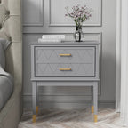 End Table with Storage Drawer Tall Nightstand Side Table Wooden Legs Bedside Night Table Storage in Bedroom and Living Room