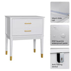 End Table with Storage Drawer Tall Nightstand Side Table Wooden Legs Bedside Night Table Storage in Bedroom and Living Room