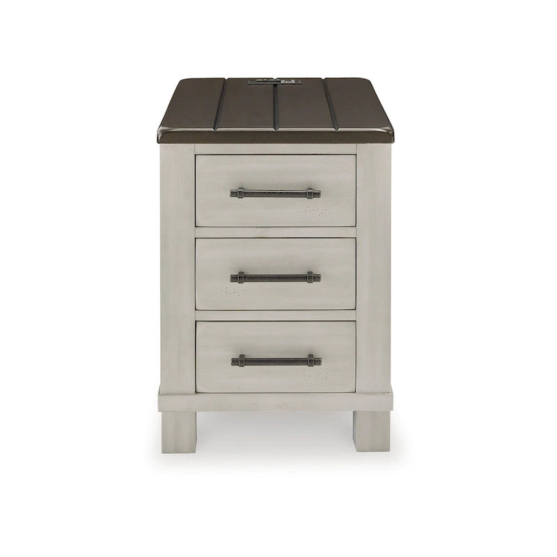 Signature Design by Ashley Darborn Gray/Brown Chairside End Table - 17.75W x 24D x 24H