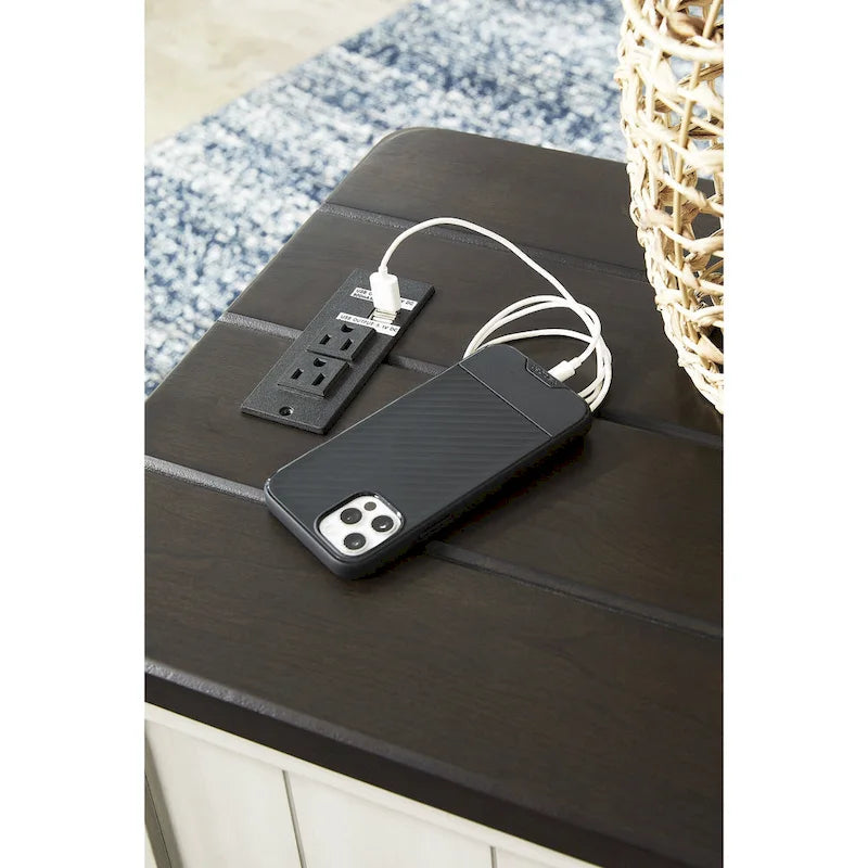 Signature Design by Ashley Darborn Gray/Brown Chairside End Table - 17.75W x 24D x 24H