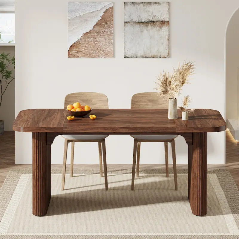 62-inch Rectangular Dining Table for 4-6, Modern Simple Kitchen Dinner Tables for Dining Room