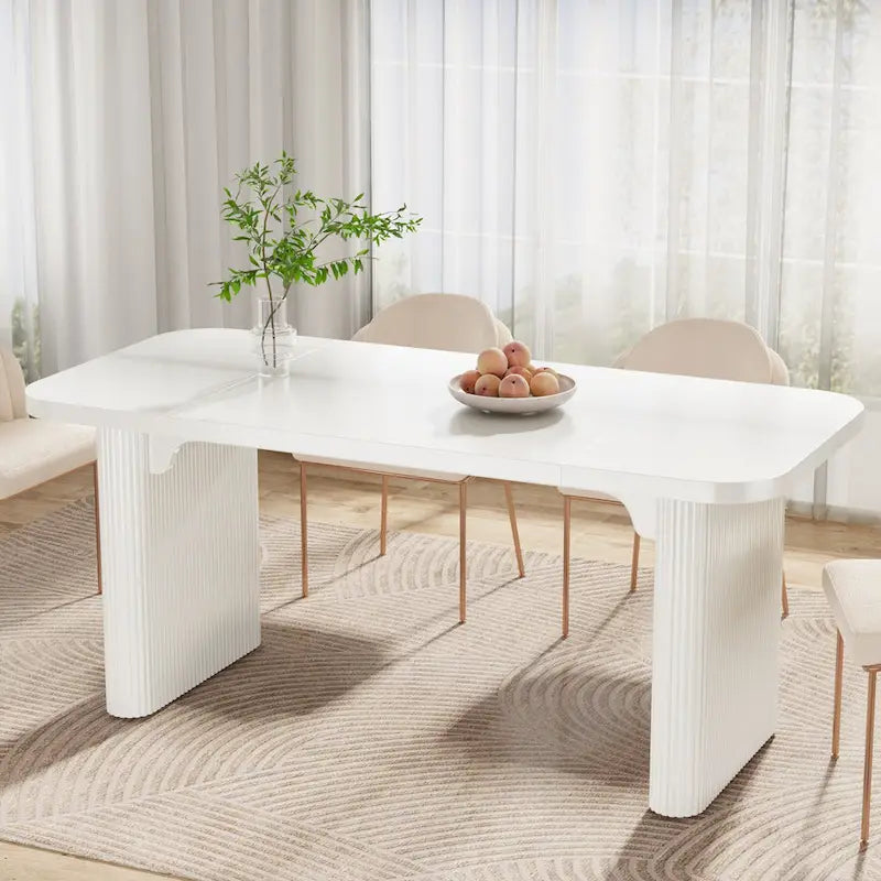 62-inch Rectangular Dining Table for 4-6, Modern Simple Kitchen Dinner Tables for Dining Room