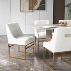 SEYNAR Contempoary Velvet Dining Chair with Metal Frame Legs, set of 8