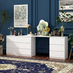 Makeup Table Chic Vanity Dresser Combo: Spacious Multi-Drawer Design