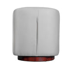 Barrel Accent Chair with 360 Swivel Vinyl Wrapped Base