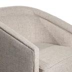 Barrel Accent Chair with 360 Swivel Vinyl Wrapped Base