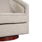 Barrel Accent Chair with 360 Swivel Vinyl Wrapped Base