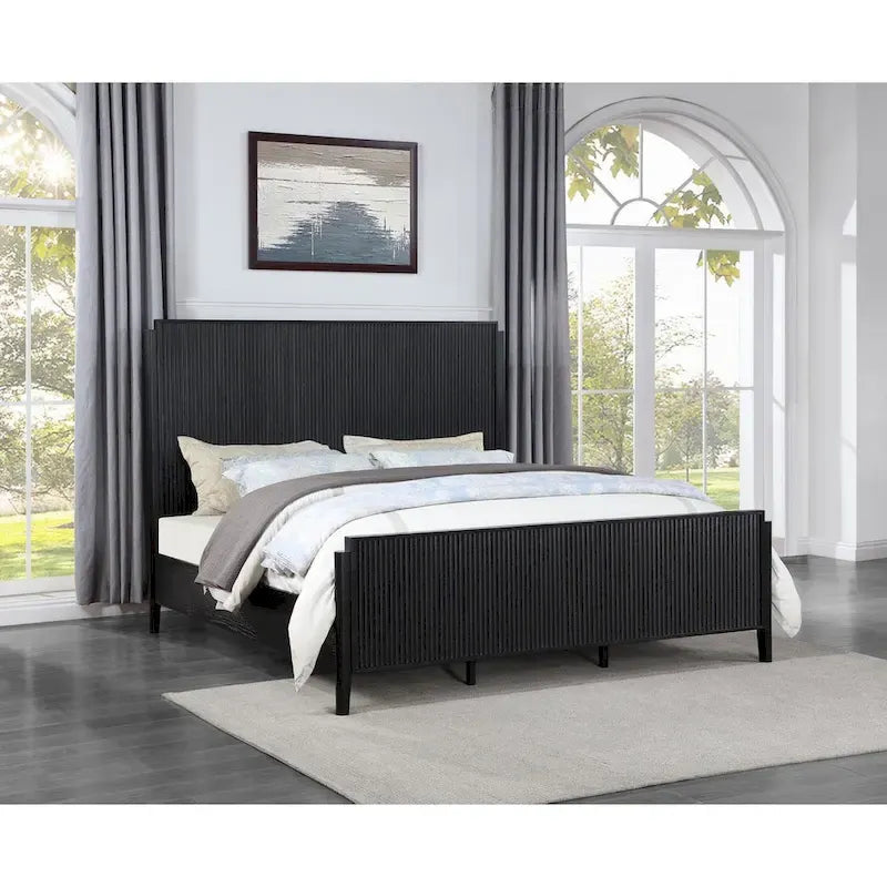 Mason Black Panel Bed