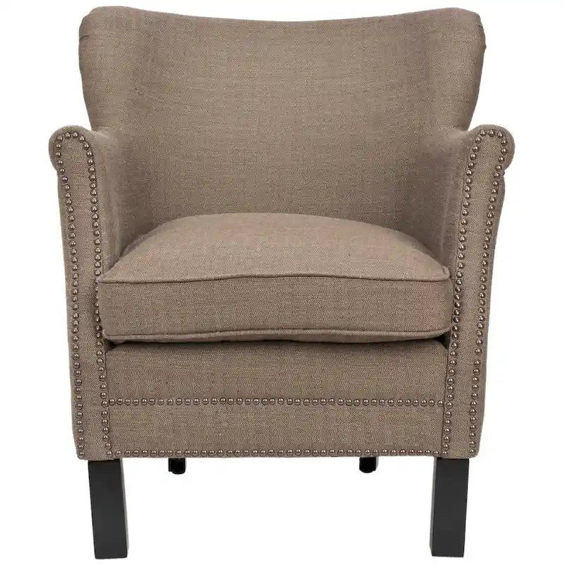 SAFAVIEH Corie Brown Club Chair - 26.6 x 28.9 x 29.3 - 27Wx29Dx29H