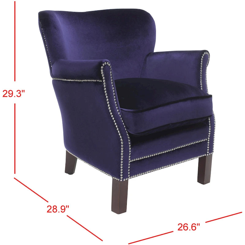 SAFAVIEH Corie Brown Club Chair - 26.6 x 28.9 x 29.3 - 27Wx29Dx29H
