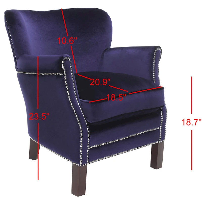 SAFAVIEH Corie Brown Club Chair - 26.6 x 28.9 x 29.3 - 27Wx29Dx29H
