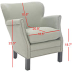 SAFAVIEH Corie Brown Club Chair - 26.6 x 28.9 x 29.3 - 27Wx29Dx29H