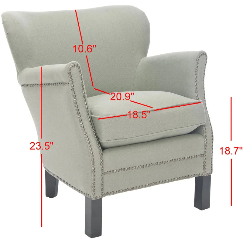 SAFAVIEH Corie Brown Club Chair - 26.6 x 28.9 x 29.3 - 27Wx29Dx29H