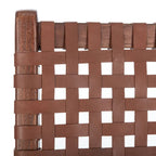 SAFAVIEH Theodora Leather Woven Accent Chair - 25.2 W x 31.5 L x 26.8 H - 25Wx31Dx27H