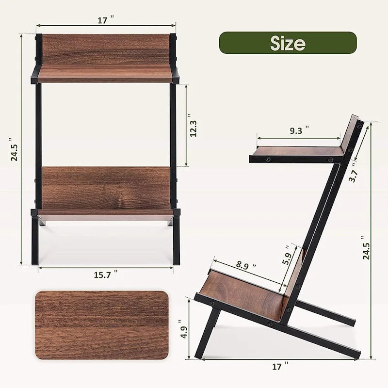 Ivinta Small End Table with Storage, Modern Simplistic Side Table