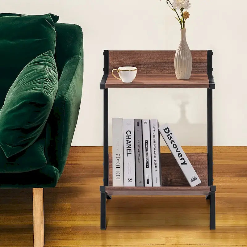 Ivinta Small End Table with Storage, Modern Simplistic Side Table
